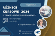 09.04.2024 online dr Małgorzata Rzeszutek  Rozliczanie różnic kursowych w 2024 roku w ujęciu podatkowym i bilansowym