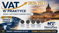 🎯NOWOŚĆ 21.X.2026 Tarnów RENATA MAREK  PODATEK VAT 2026/2027 Najważniejsze zmiany zasad rozliczania VAT i praktyczne wskazówki eksperta.