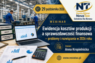 29.X.2026 online Kropielnicka Anna Ewidencja kosztów produkcji a sprawozdawczość finansowa - problemy i rozwiązania  w 2026 roku