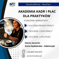 14, 18, 21. V.2026 online Marta Jaromin, Anna Kędzierska - Adamczyk  AKADEMIA KADR I PŁAC DLA PRAKTYKÓW – 3 dniowe warsztaty praktyczne